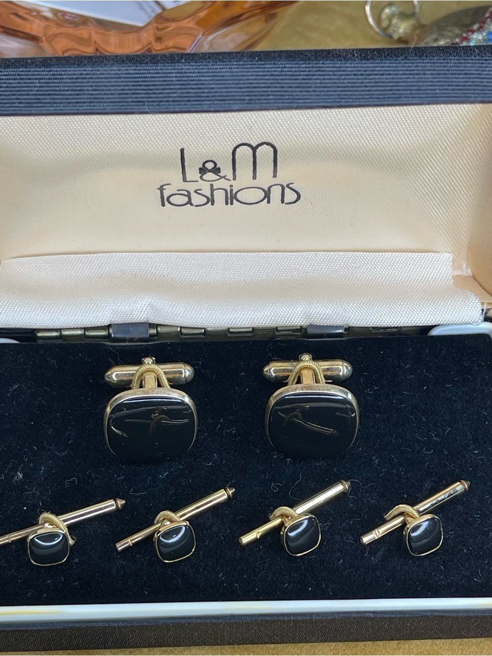 Vintage L & M Fashions cuff link set
